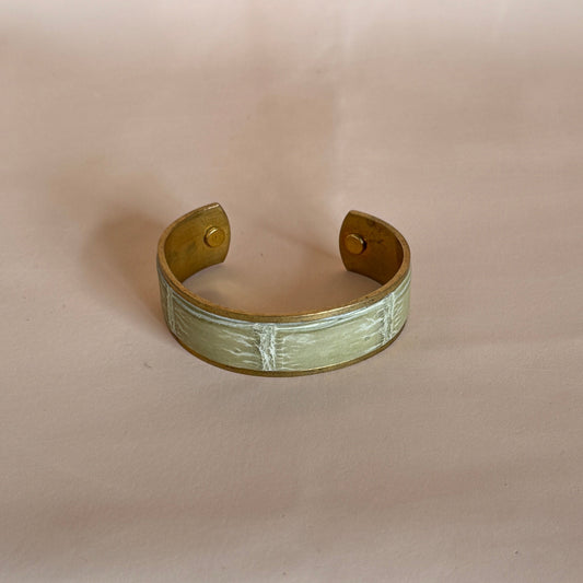 MOQUIP BANGLE crocodile P.GREEN