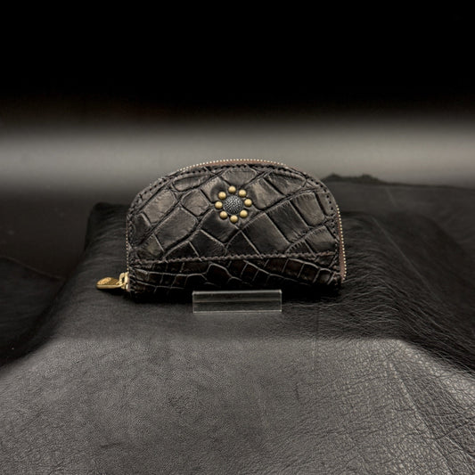 MOQUIP CROCODILE piccolo wallet BLACK