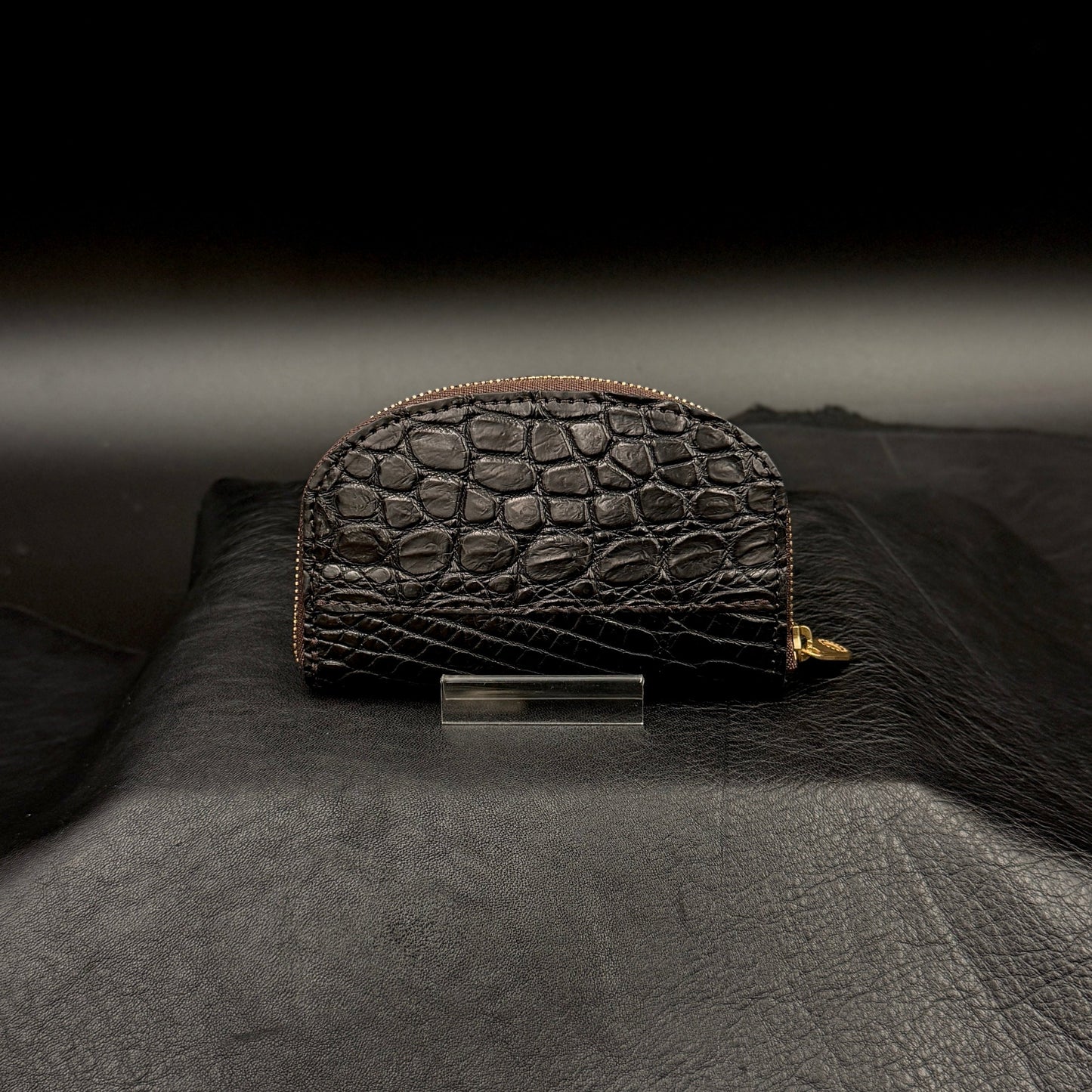 MOQUIP CROCODILE piccolo wallet BLACK