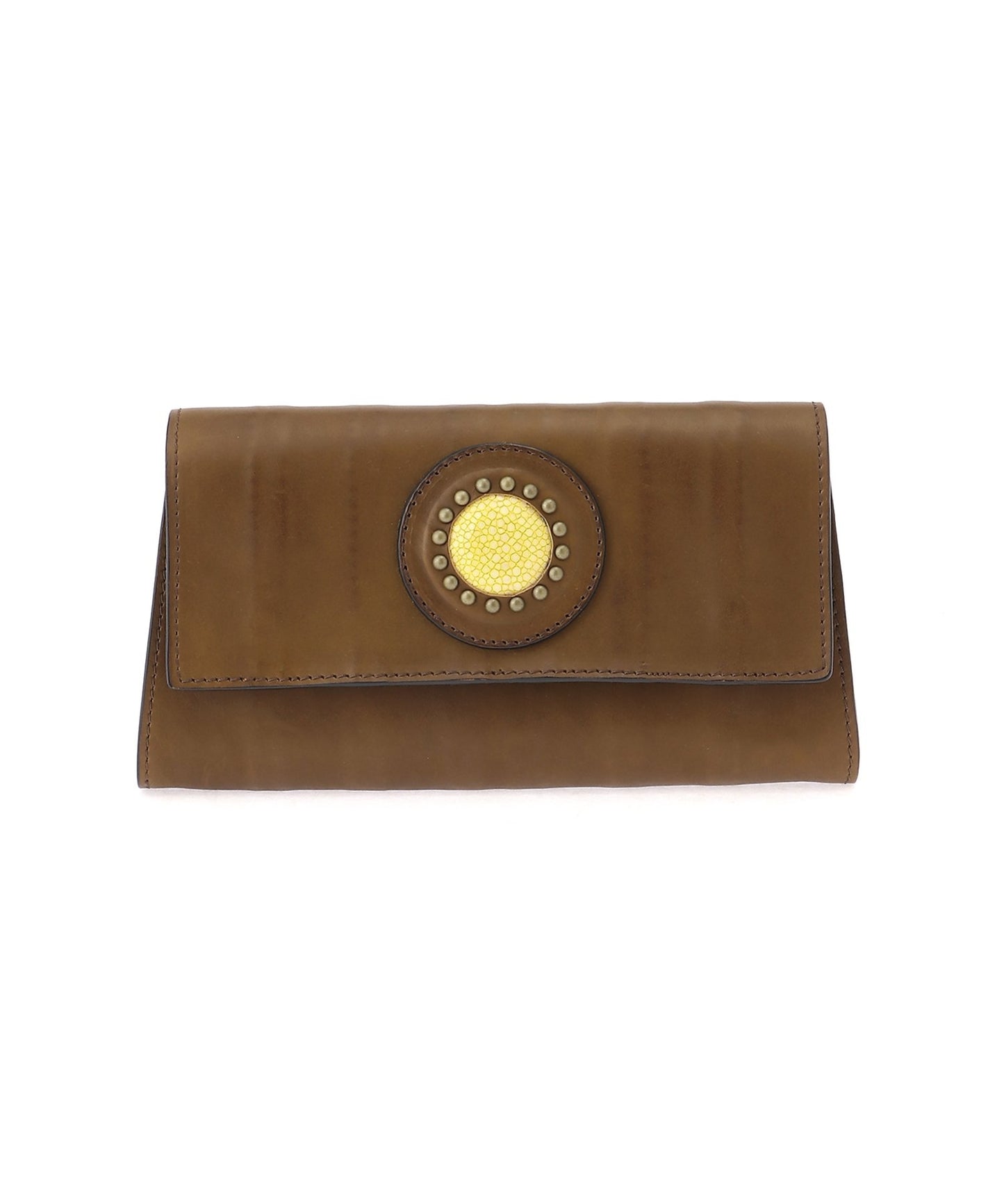 MOQUIP CLUTCH WALLET galuchat CALFSKIN KHAKI