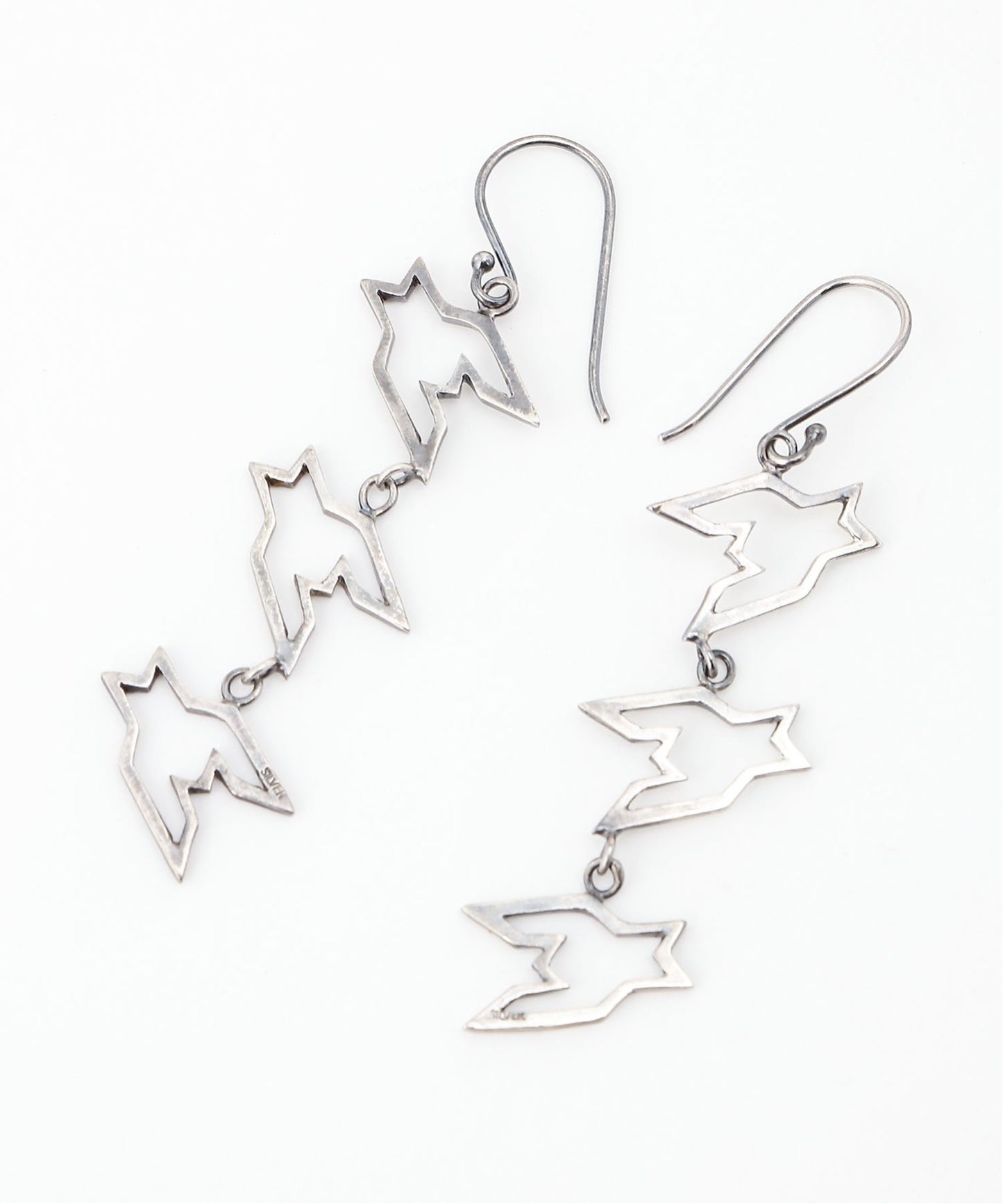 MOQUIP EARRINGS pied de poule SILVER