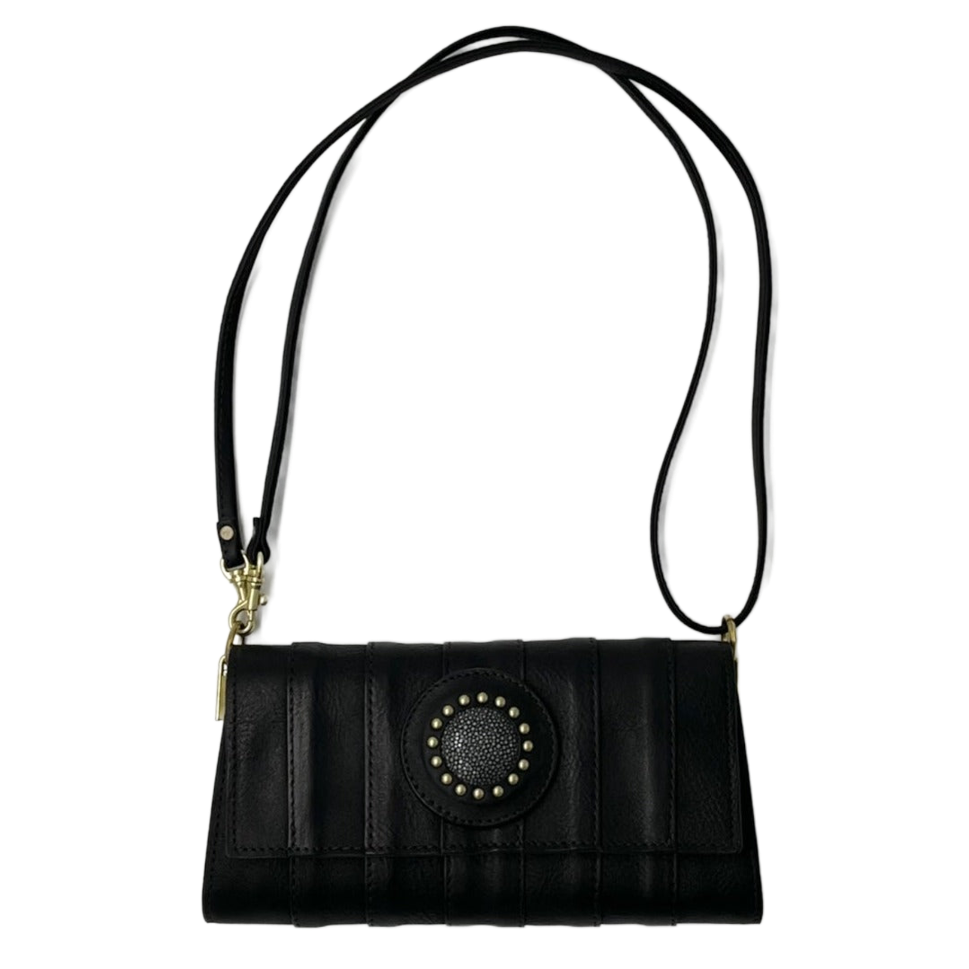 MOQUIP CLUTCH WALLET Galuchat BLACK