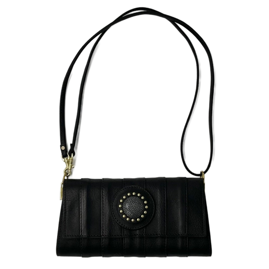 MOQUIP CLUTCH WALLET Galuchat BLACK