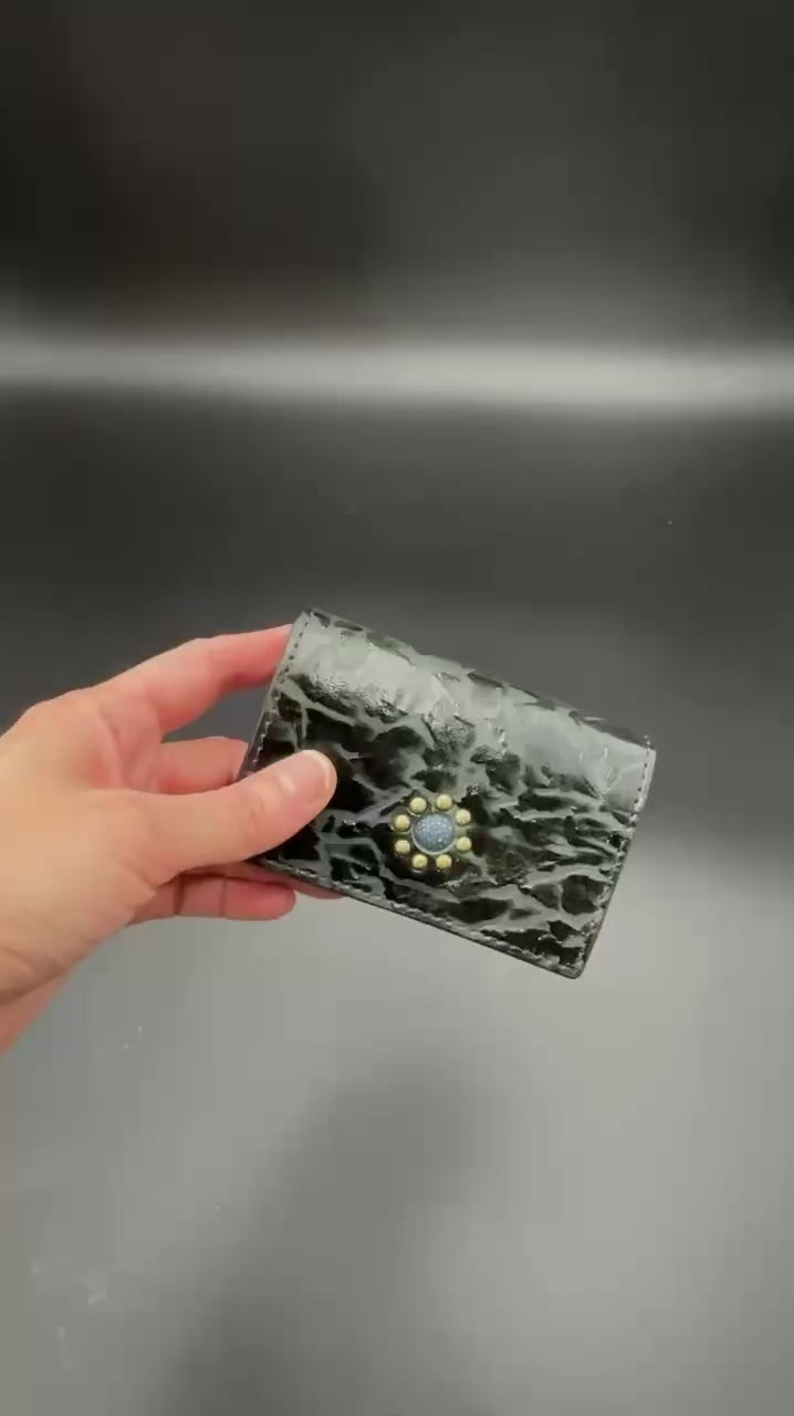 MOQUIP 漆革 極小財布 MICRO-MINI WALLET urushi BLACK